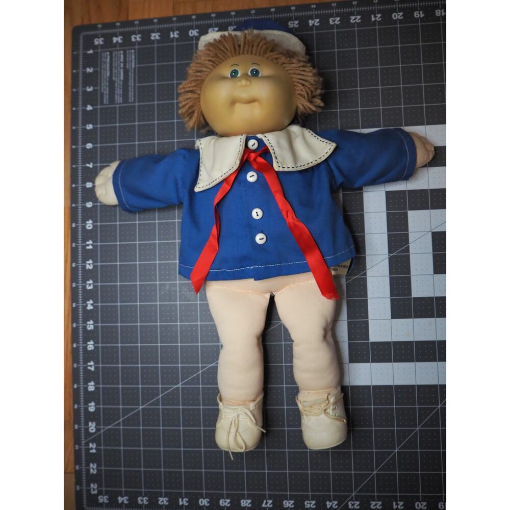 Vintage 1984 Mangelsen's Baby Toothie Doll 18in Boy Sailor Cabbage Patch Clone